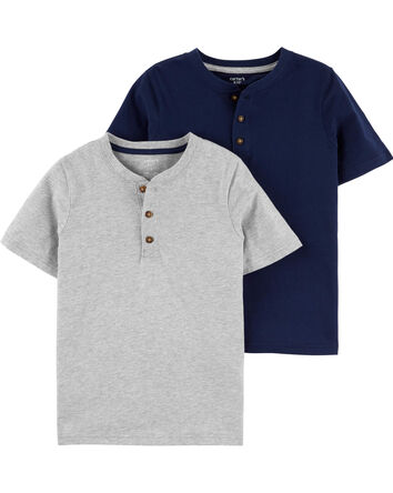 Kid 2-Pack Henley Tees, 