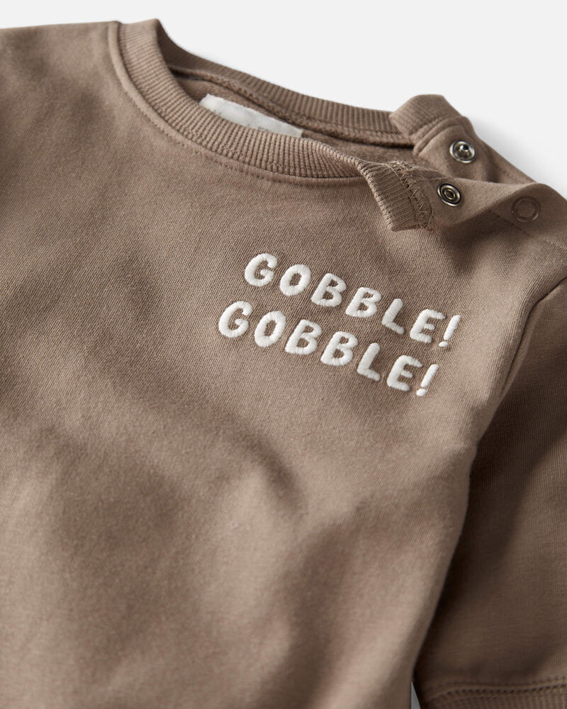 Gobble Gobble Organic Cotton Bubble Bodysuit, image 2 of 4 slides