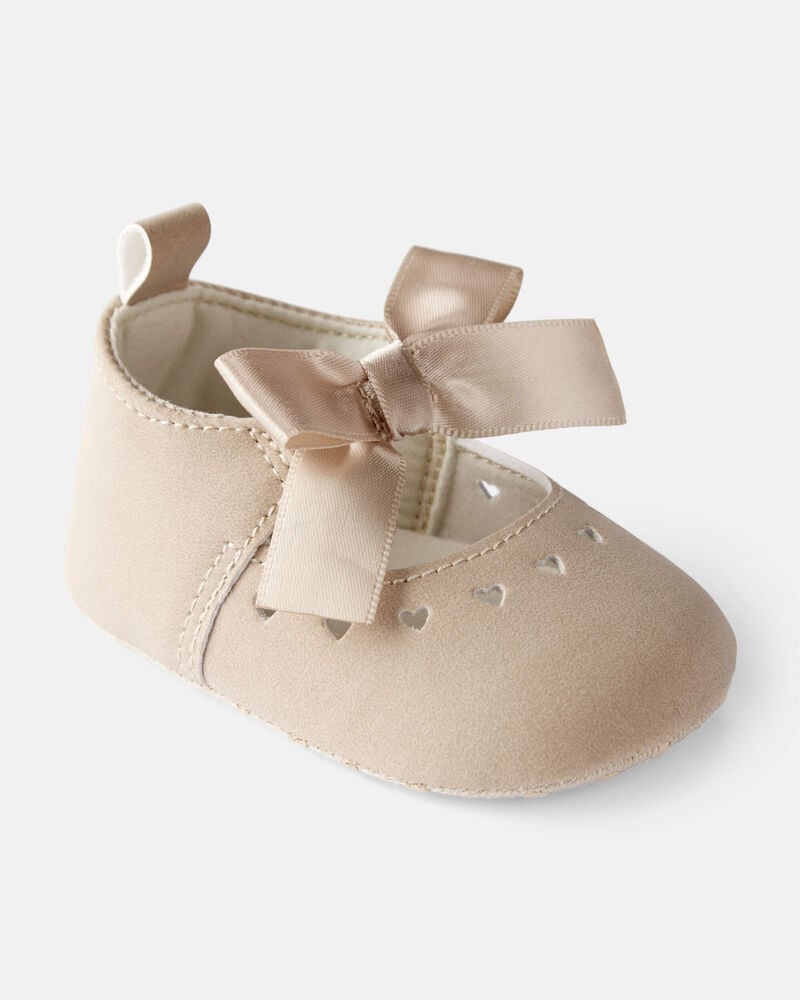 Baby Girl Bow Casual Shoes - Brown, image 1 of 6 slides