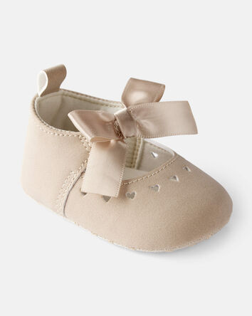 Baby Girl Bow Casual Shoes - Brown, 