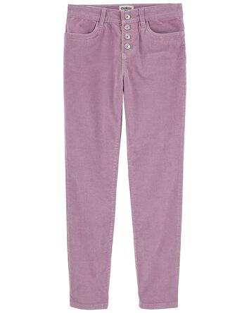 Kid Corduroy Button-Front Jeans, 