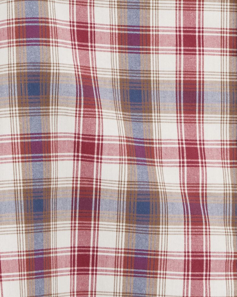 Kid Plaid Button-Front Shirt, image 3 of 4 slides