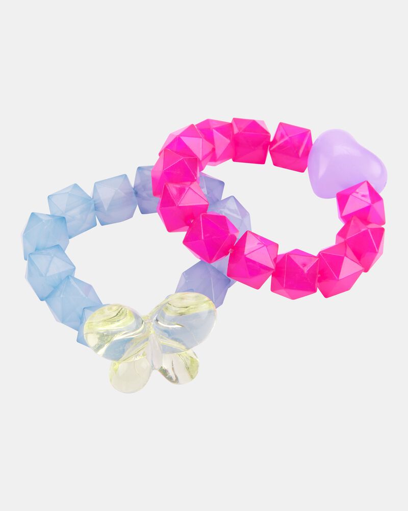 2-Pack Butterfly & Heart Bracelets, image 1 of 1 slides