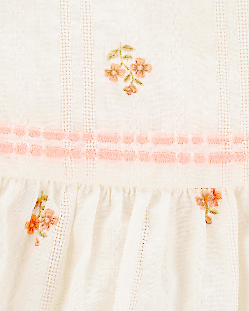 Baby Flutter Sleeve Seersucker Top - Cream, image 3 of 4 slides
