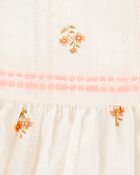 Baby Flutter Sleeve Seersucker Top - Cream, image 3 of 4 slides