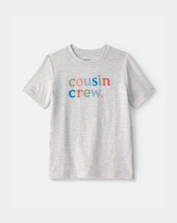 Toddler 'Cousin Crew' Graphic Tee - Grey, 
