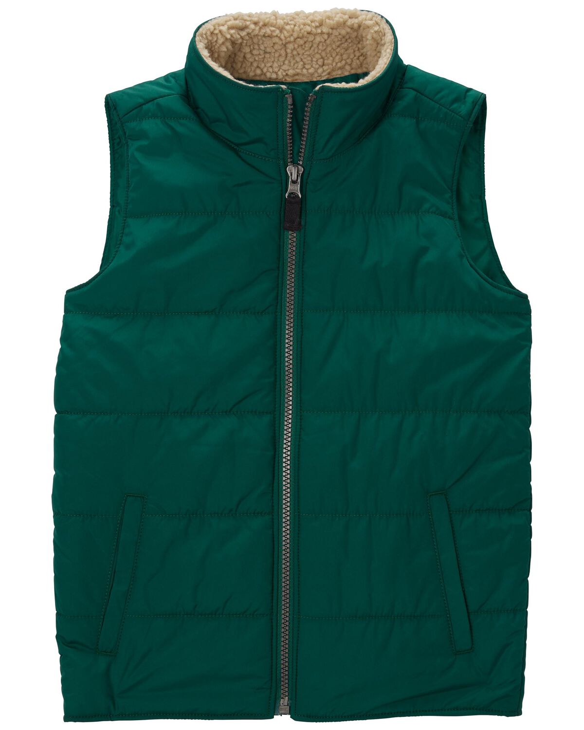boys green puffer vest