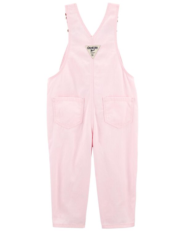 Pink Baby Twill Overalls