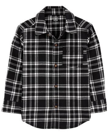 Baby Plaid Twill Button-Down Shirt, 