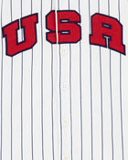 Toddler USA Striped Baseball Tee, image 2 of 2 slides