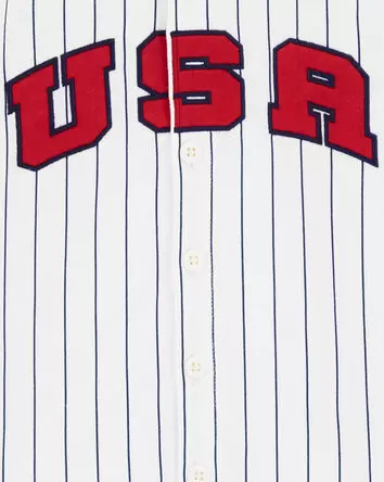 Toddler USA Striped Baseball Tee, 