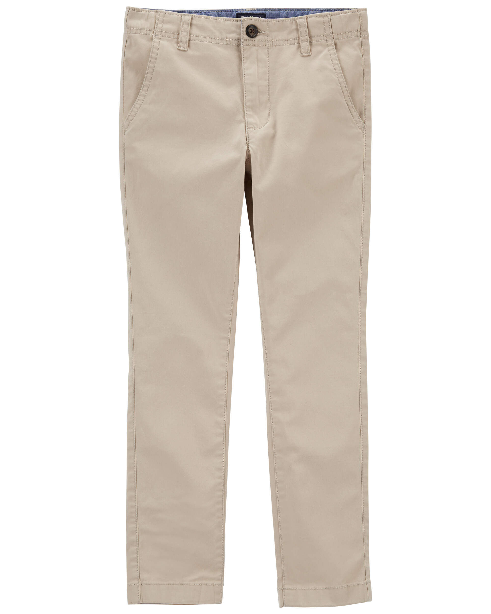 100% Cotton Khaki Chino Trousers with Orange Hi-Vis Tape – Quipco BW