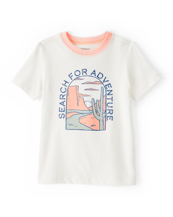 Toddler Adventure Short-Sleeve Graphic Tee - Cream, 