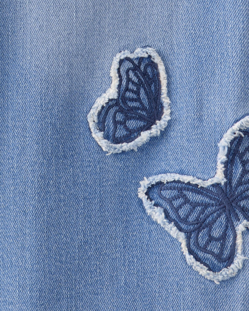 Kid Baggy Butterfly Embroidered Jeans - Breeze Wash, image 4 of 5 slides