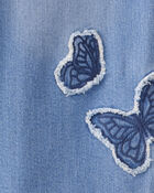 Kid Baggy Butterfly Embroidered Jeans - Breeze Wash, image 4 of 5 slides