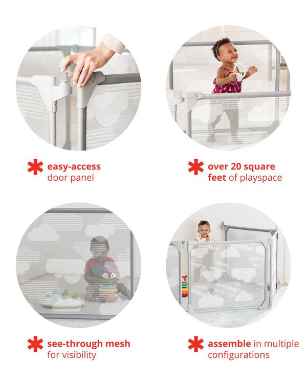 Expandable Enclosure - Grey/Clouds