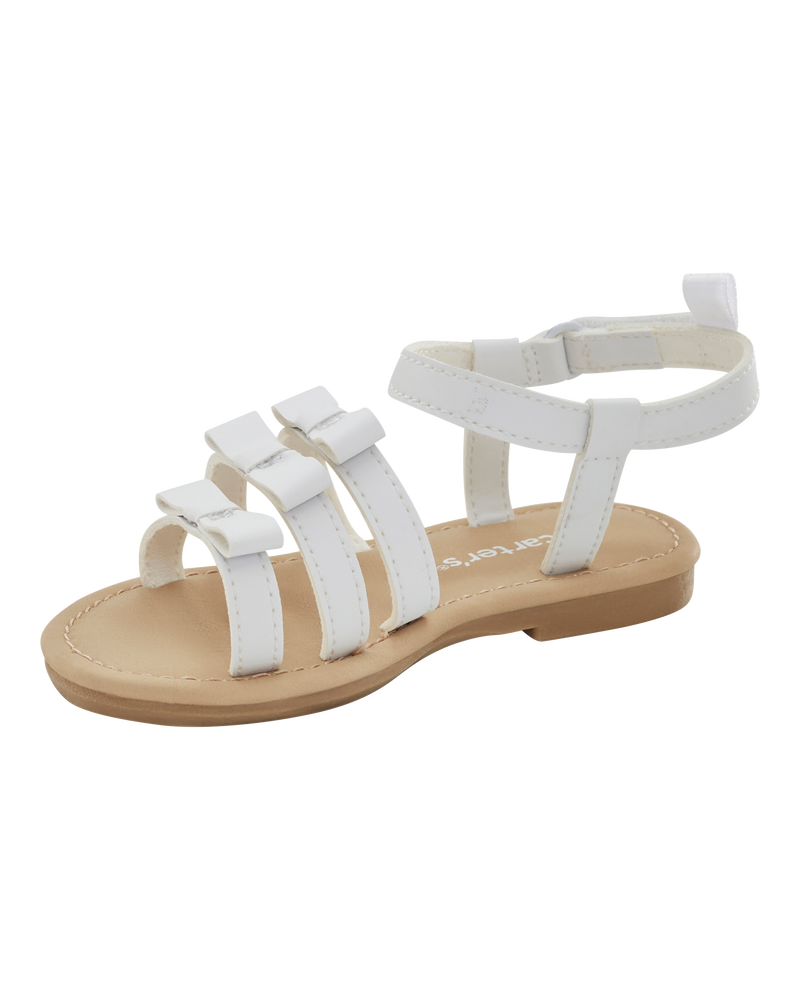 Toddler Strappy Sandals - White, image 7 of 7 slides