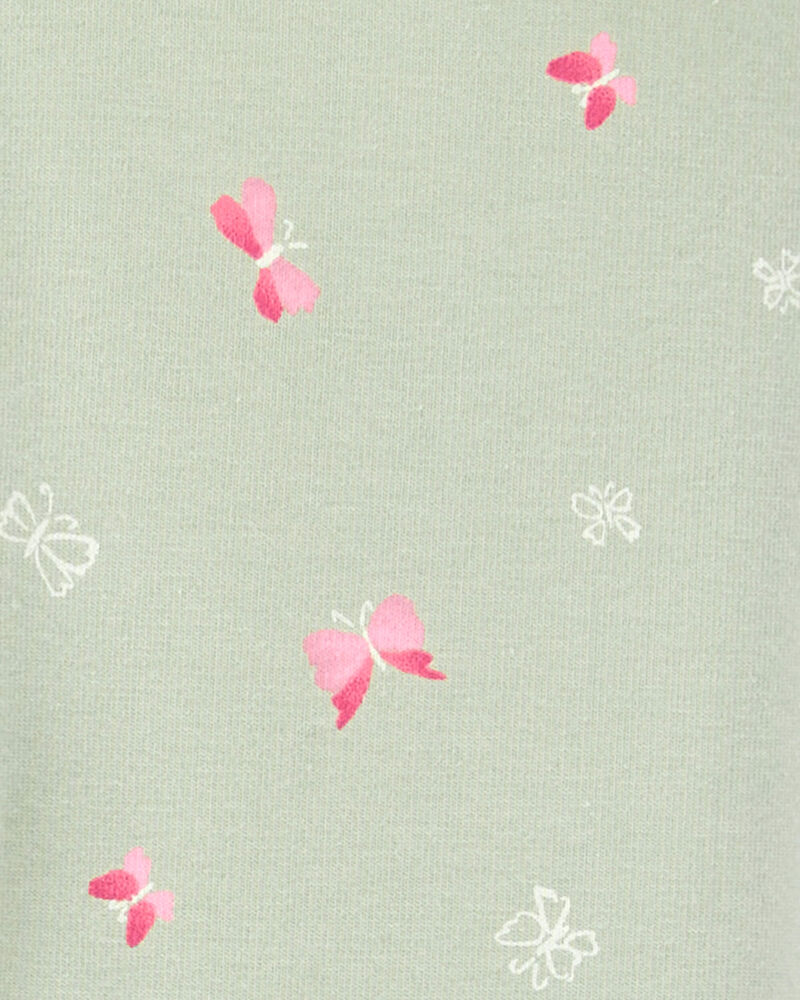 Baby Girl Floral Stretch Leggings - Green, image 3 of 5 slides