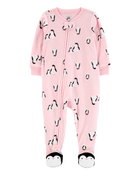 Toddler 1-Piece Penguin Fleece Footie Pajamas, image 1 of 5 slides