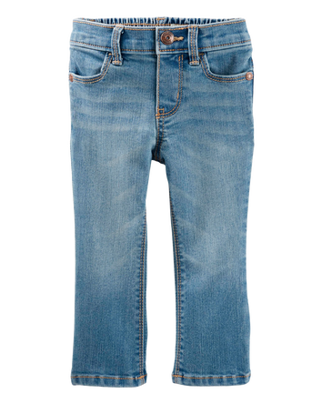 Baby Light Blue Wash Boot-Cut Jeans, 