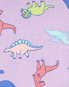 Toddler 4-Piece Dinosaur 100% Snug Fit Cotton Pajamas, image 2 of 3 slides