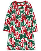 Holly Jolly Fleece Nightgown, image 1 of 3 slides