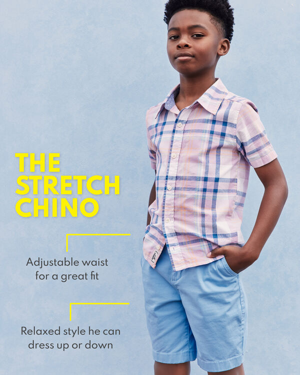 Kid Denim Stretch Chino Shorts