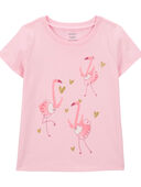 Pink - Toddler Flamingo Graphic Tee