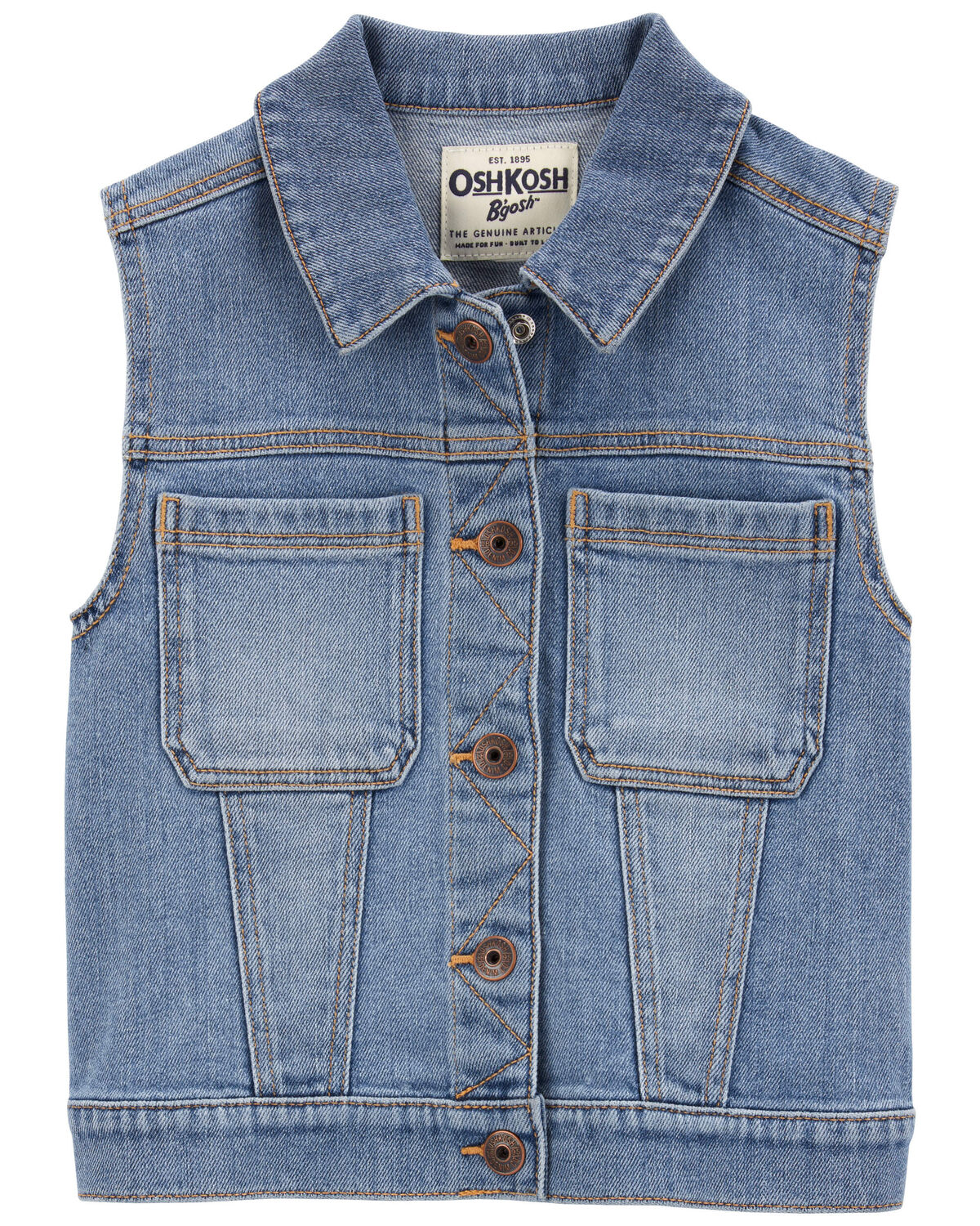 Classic Wash Kid The Favorite ButtonFront Denim Vest