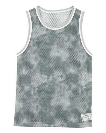 Kid Active Tie Dye Mesh Tank - Grey, 