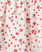 Baby Tiered Poplin Floral Print Dress - Ivory, image 3 of 4 slides