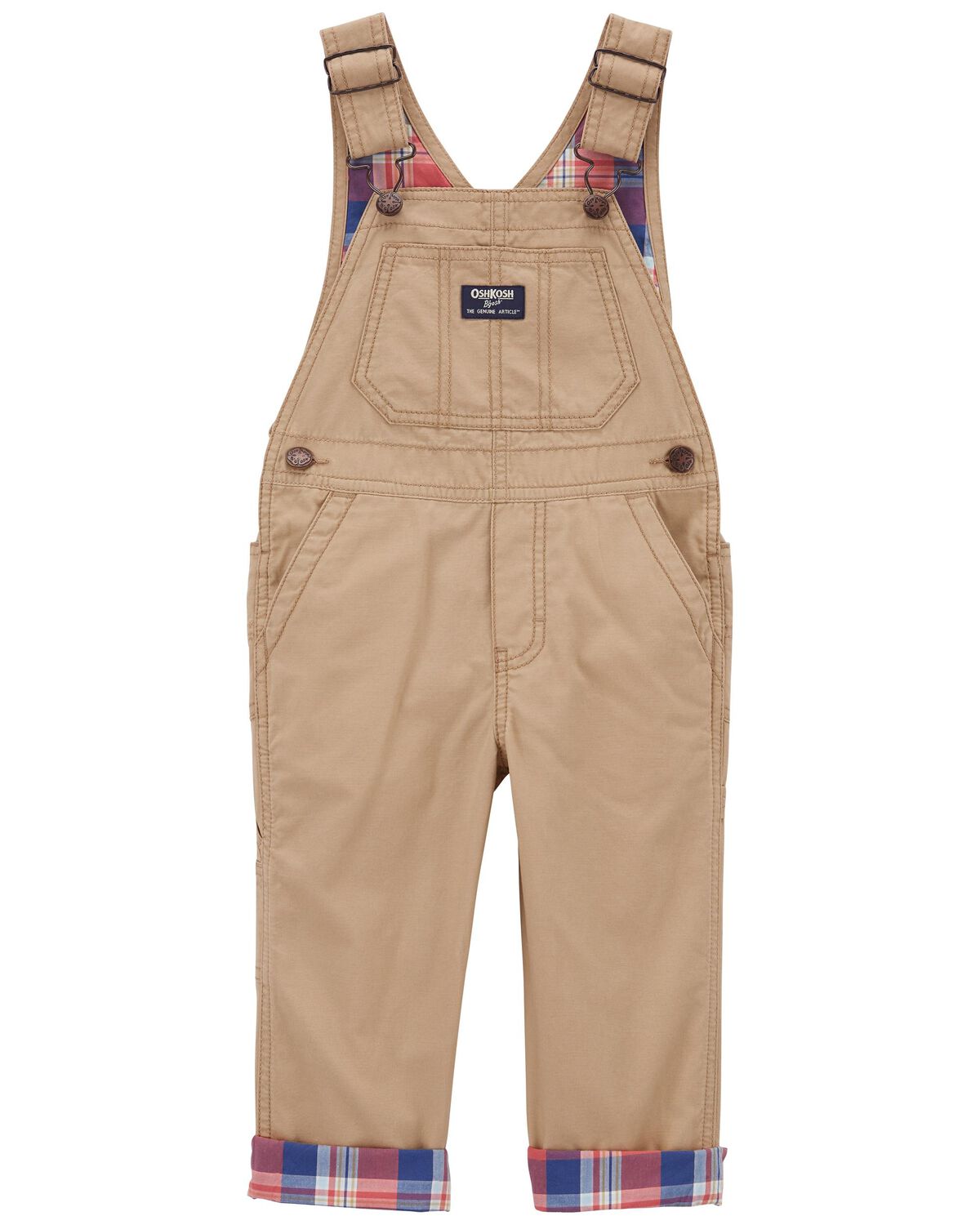 Khaki Toddler Classic OshKosh Overalls