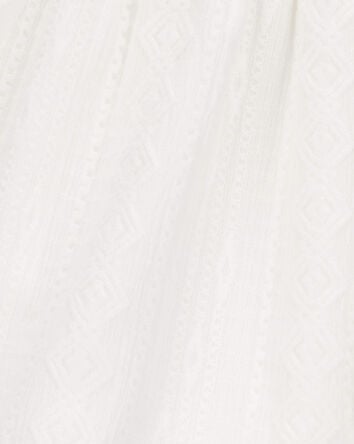 Kid Pull-On Smocked Shorts - Cream, 