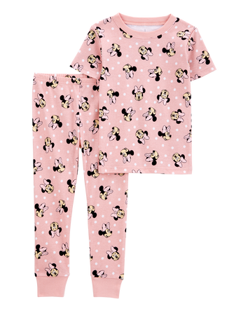 Toddler Minnie Mouse Snug Fit Cotton 2-Piece Pajamas - Pink, 