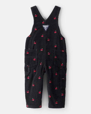 Baby Train Corduroy Overalls - Black, 