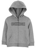 Heather Grey - Baby OshKosh Logo Zip Jacket
