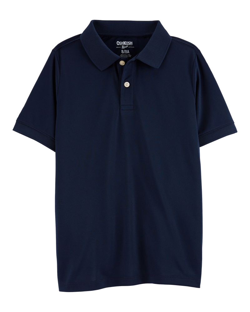 Kid Navy Piqué Polo Shirt, image 1 of 3 slides