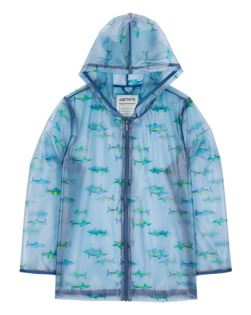 Shark Translucent Rain Jacket - Blue, 