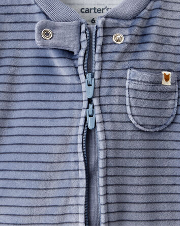 Baby Boy 2-Piece DreamPlush Long-Sleeve Snug Fit Sleep & Play Pajamas - Blue, 