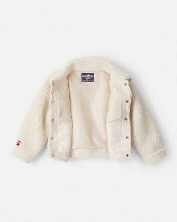 Toddler Teddy Fleece Jacket - Cream, 