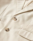 Toddler Linen Blazer Made With Organic Cotton - Khaki, image 2 of 4 slides