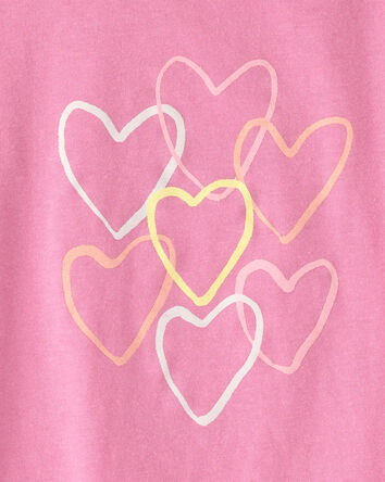 Toddler Girl Heart Graphic Tee - Pink, 