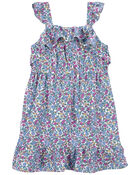 Toddler Floral Print Sundress Made With LENZING™ ECOVERO™ , image 1 of 3 slides