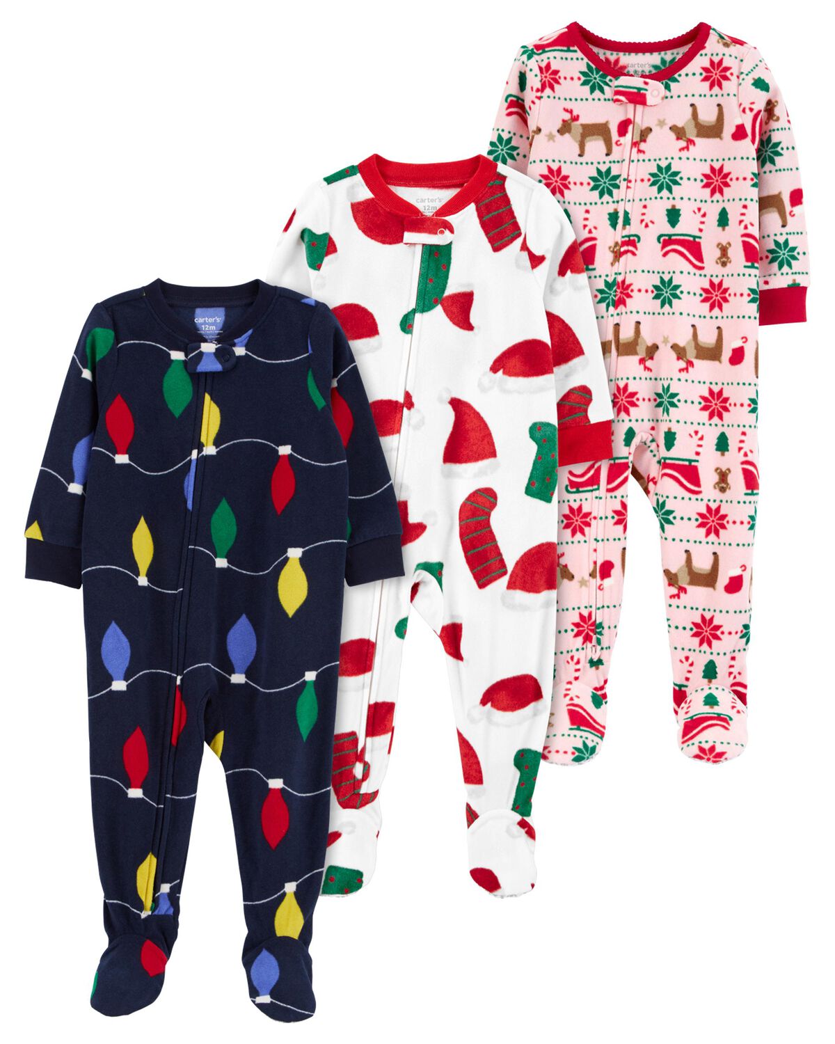 Multi Toddler 3Pack 1Piece Pajamas