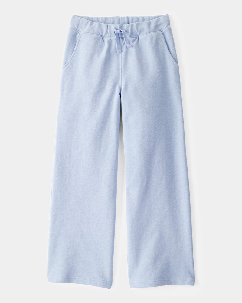 Kid French Terry Drawstring Pants - Blue, image 1 of 4 slides
