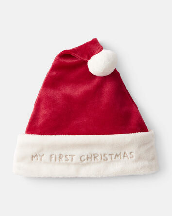 Baby My First Christmas Santa Hat - Red/White, 