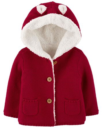 Baby Sherpa-Lined Cardigan, 