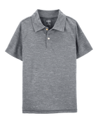 Kid Active Polo Shirt in BeCool™ Fabric - Grey, image 1 of 3 slides