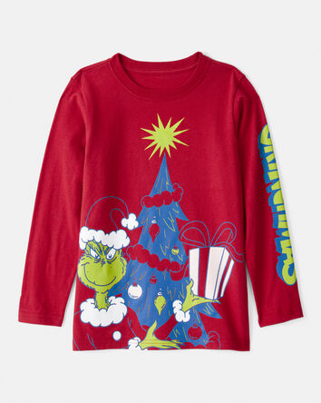 Boys Dr. Seuss™ The Grinch Long-Sleeve Graphic Tee - Red, 