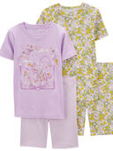 Purple - Kid 2-Pack Floral Pajamas Set